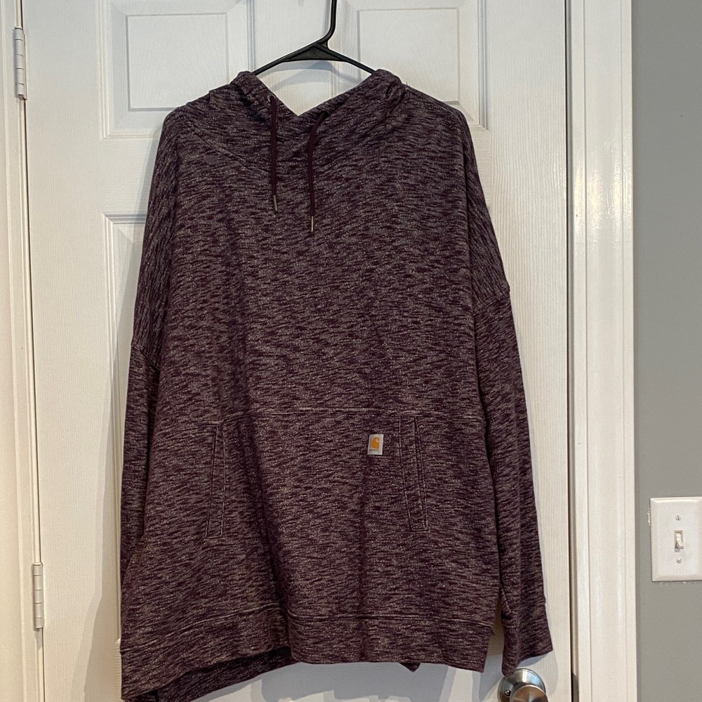Carhartt Women’s Heathered Burgundy/Purple Hoodie